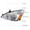 Spec-D Tuning 03-08 Honda Accord Euro Headlights Chrome Housing 2LH-ACD03-RS - alternate 2